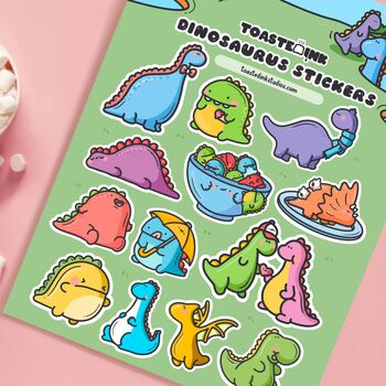 Dinosaur Sticker Sheet | Cute Stickers, 4 of 5