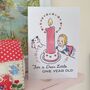 Child's 1st Birthday Vintage Style Card, thumbnail 1 of 4
