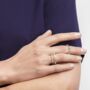 Peridot 18k Rose Gold Plated Stacking Stone Ring, thumbnail 2 of 4