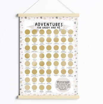 Adventures For Daddy And Me Scratch Poster Fathers Day Gift, 2 of 4