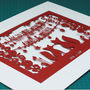 Truly, Madly, Deeply Fox Valentine's Print Or Papercut, thumbnail 7 of 8