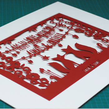 Truly, Madly, Deeply Fox Valentine's Print Or Papercut, 7 of 8