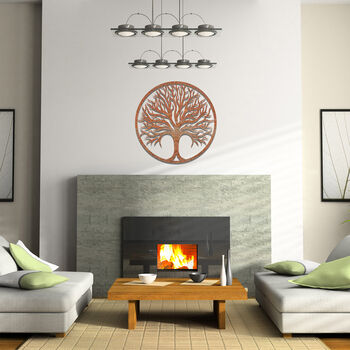 Tree Of Life Circle Metal Wall Art Gift For Home, 8 of 12