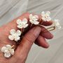 Set Of Six Pearl Flower Hair Pins, thumbnail 11 of 13