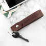 Personalised Luxury Brown Leather Keyring, thumbnail 1 of 4