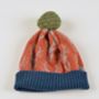 Knitted Lambswool Stag Bobble Hat Dark Colours, thumbnail 6 of 9