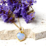 Healing Opal Heart Gemstone Gold Plated Necklace, thumbnail 2 of 10