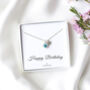 Initial And Birthstone Necklace In Sterling Silver, thumbnail 5 of 9