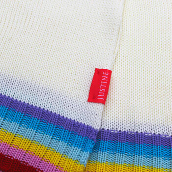 Rainbow Rib Baby Blanket, 4 of 9