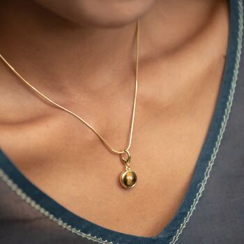 Tigers Eye Healing Stone Charm Necklace, Courage, 5 of 10