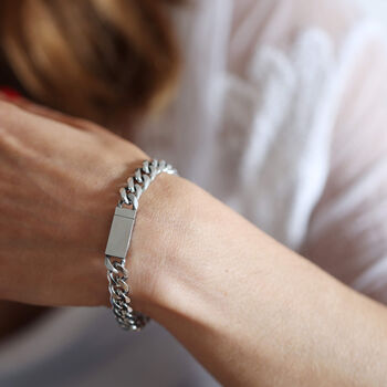 Chunky Boyfriend Style Magnetic Curb Chain Bracelet, 5 of 11