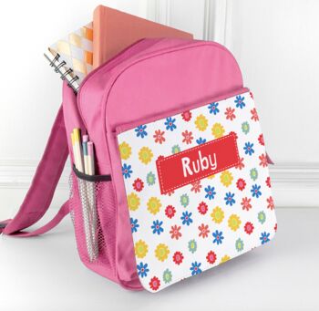 Personalised Back To School Patterned Rucksack, 6 of 8