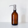 Refillable Amber Bottle With Silver Metal Pump, thumbnail 4 of 7