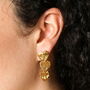 Molten Heart Trio Drop Earrings In Gold, thumbnail 3 of 3