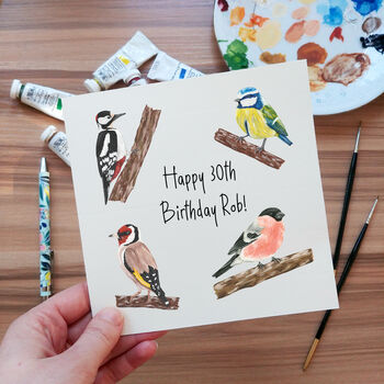 Personalised Garden Birds Birthday Card, 8 of 8