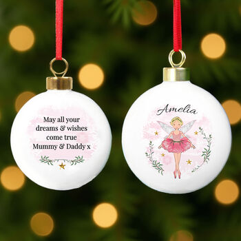 Personalised Sugar Plum Fairy Bauble, 3 of 4