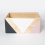 Geometric Wooden Box With Handles Two Sizes Available, thumbnail 5 of 9
