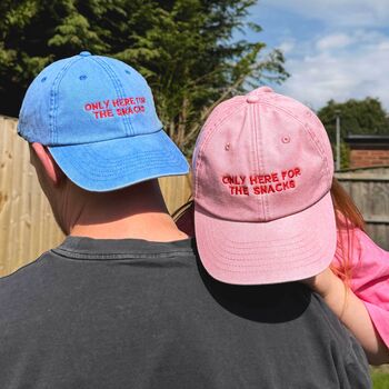 Children's Personalised Only Here For Slogan Cap, 2 of 4