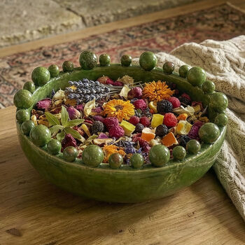 Glazed Green Ceramic Pearl Bowl, 3 of 5