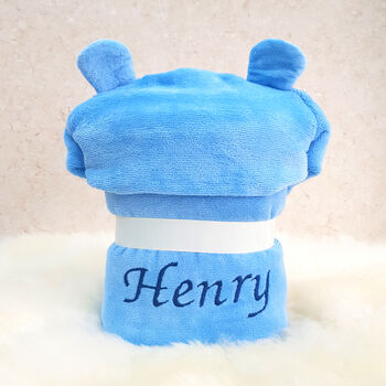 Personalised Hippo Children's Hooded Towel, 2 of 10