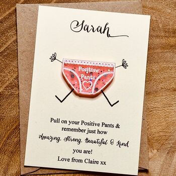 Positive Pants Personalised Token Gift Card, 2 of 3