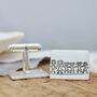 Personalised Cufflinks. Family Portrait Gift For Dad, thumbnail 2 of 12