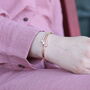 Brass Three Layer Zircon Luxury Wrist Bangle Bracelet, thumbnail 3 of 3