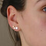 Sterling Silver, Gold And Rose Gold Star Ear Climbers, thumbnail 1 of 6