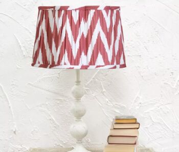 Scalloped Cotton Ikat Lampshade, 3 of 5