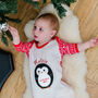 Personalised Penguin Baby First Christmas Babygrow, thumbnail 1 of 12