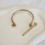 Screw Cuff Bangle Gold, thumbnail 5 of 5