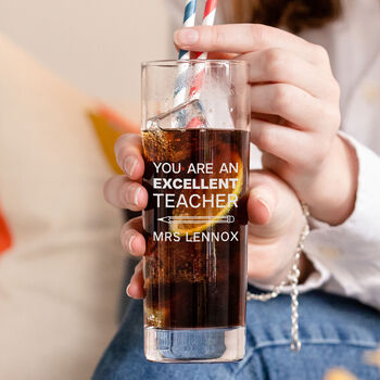 Personalised Highball Glass End Of Year Gift For Teacher, 3 of 10