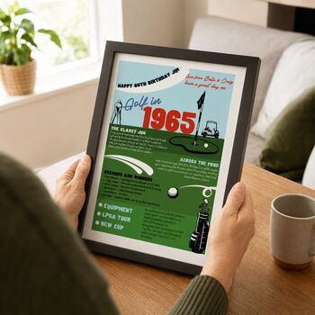 Personalised Print Gift For Golfers For Any Year Of The Sport, 4 of 11