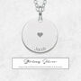 Personalised Heart With Name Disc Necklace, thumbnail 1 of 10