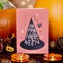 Happy Halloween Witch's Hat Card, thumbnail 1 of 5