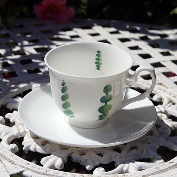 Topiary Hand Decorated Bone China Tea Cup And Saucer, 3 of 6
