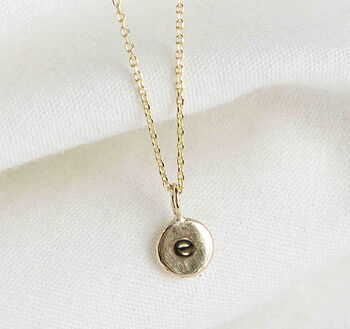 9ct Gold Dot Necklace With Initial, 5 of 6