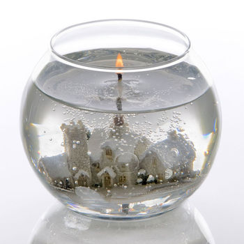 Christmas Village Snow Scene Gel Candle Bowl, 3 of 3