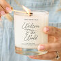 Welcome To The World Personalised Candle, thumbnail 1 of 4
