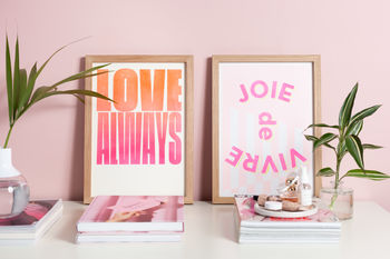 Love Always Orange Pink Gradient Print, 2 of 6