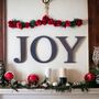 Joy Christmas Decoration For The Fireplace Or Mantle, thumbnail 1 of 5