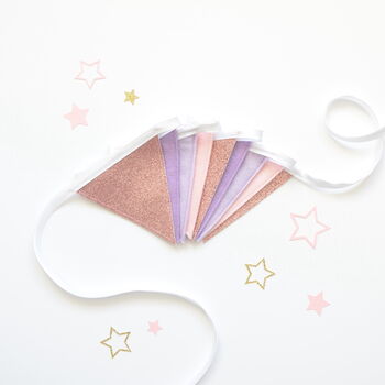 Lilac And Pink Sparkle Bunting, 2 of 5