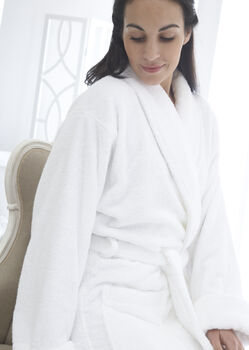 Verona Organic Cotton Towelling Dressing Gown, 5 of 7