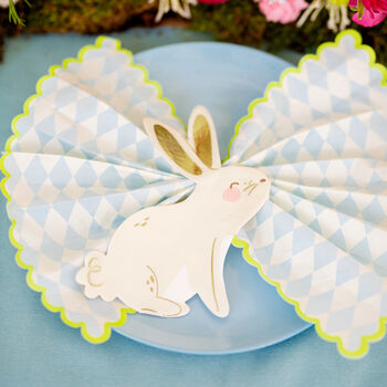Cute Bunny Shaped Paper Napkins X 20, 3 of 3