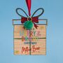 Personalised Merry And Bright Christmas Tree Decoration, thumbnail 1 of 3