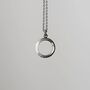 Crescent Moon Hammered Oxidised Silver Necklace, thumbnail 1 of 4