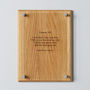 Oak A4 Picture Frame With Hidden Personalised Message, thumbnail 2 of 8