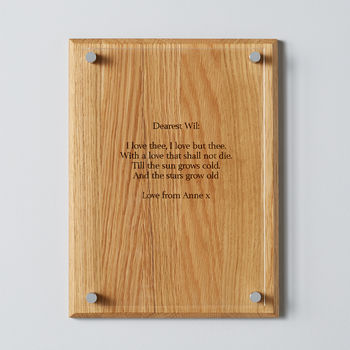 Oak A4 Picture Frame With Hidden Personalised Message, 2 of 8