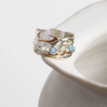 Quintet Of Fire Opals Ring, 3 of 9