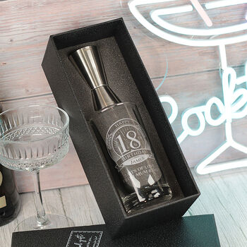 Personalised 18th Birthday Highball Glass And Gift Set, 3 of 5